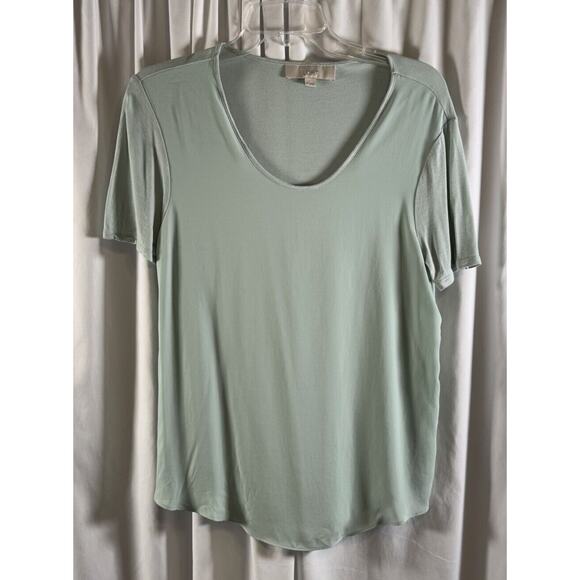 Ann Taylor LOFT Short Sleeves Media T Shirt Pale Green M Minimalists 72-36 - Picture 12 of 15